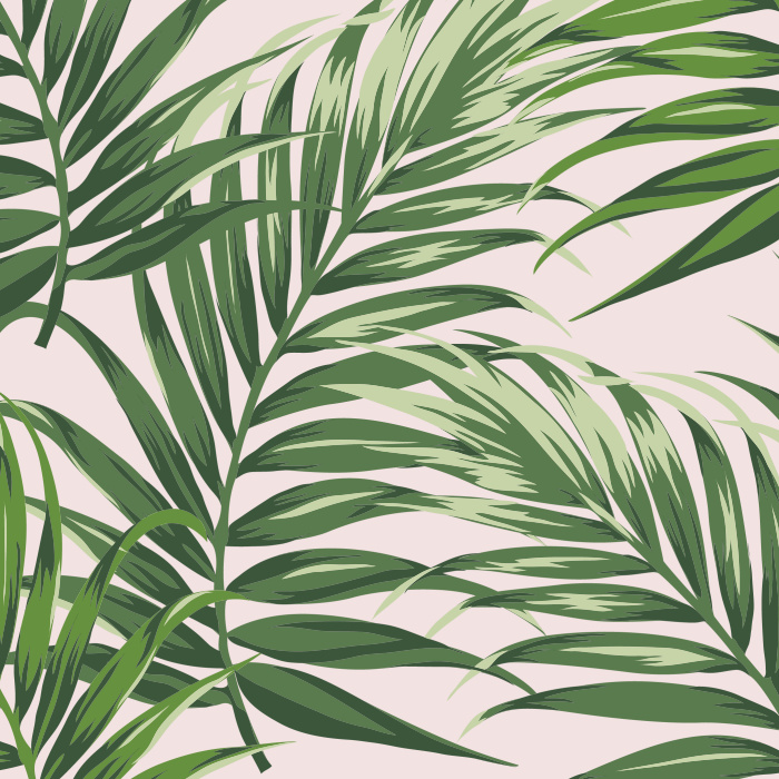 Transform any room into a tropical getaway with the classic look of our Lush Palms Peel And Stick Removable Wallpaper!