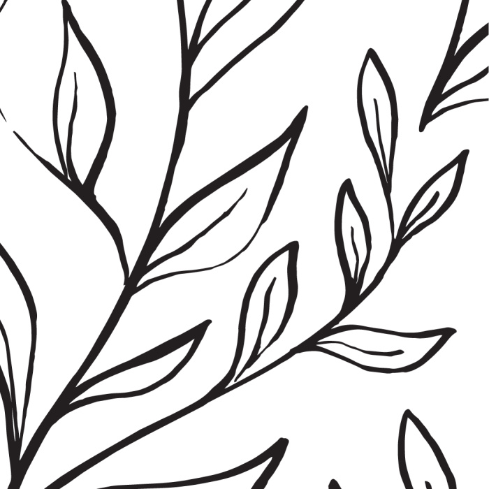 Spice up any space with the warm yellow of our Inked Leaves Peel And Stick Removable Wallpaper!