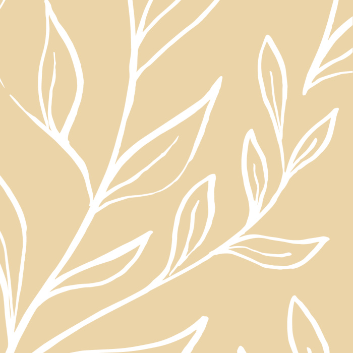 Spice up any space with the warm yellow of our Inked Leaves Peel And Stick Removable Wallpaper!