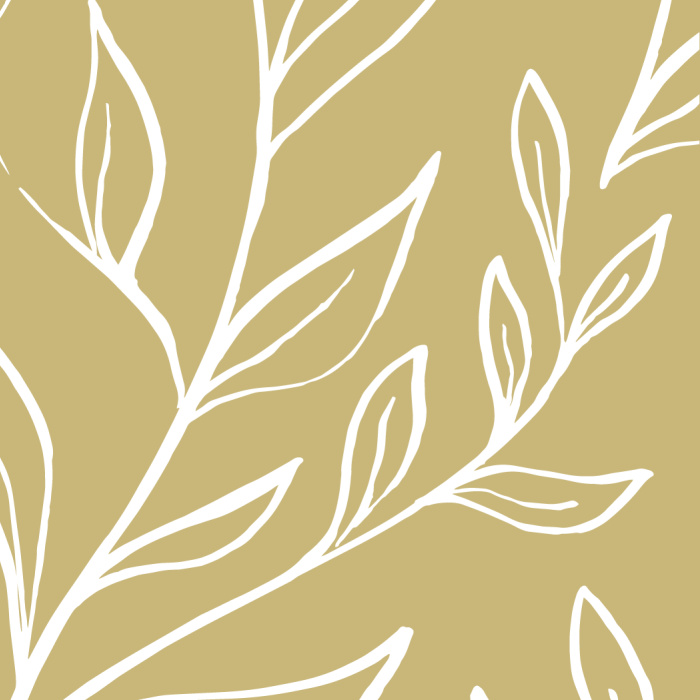 Spice up any space with the warm yellow of our Inked Leaves Peel And Stick Removable Wallpaper!