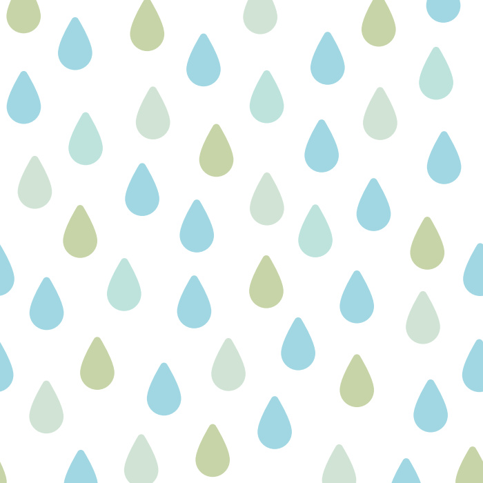 Bring instant calmness to your child's room with the blue and grey forecast of our Misty Raindrops Peel And Stick Removable Wallpaper!
