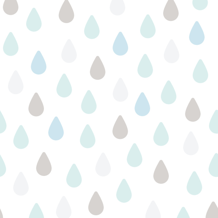 Bring instant calmness to your child's room with the blue and grey forecast of our Misty Raindrops Peel And Stick Removable Wallpaper!
