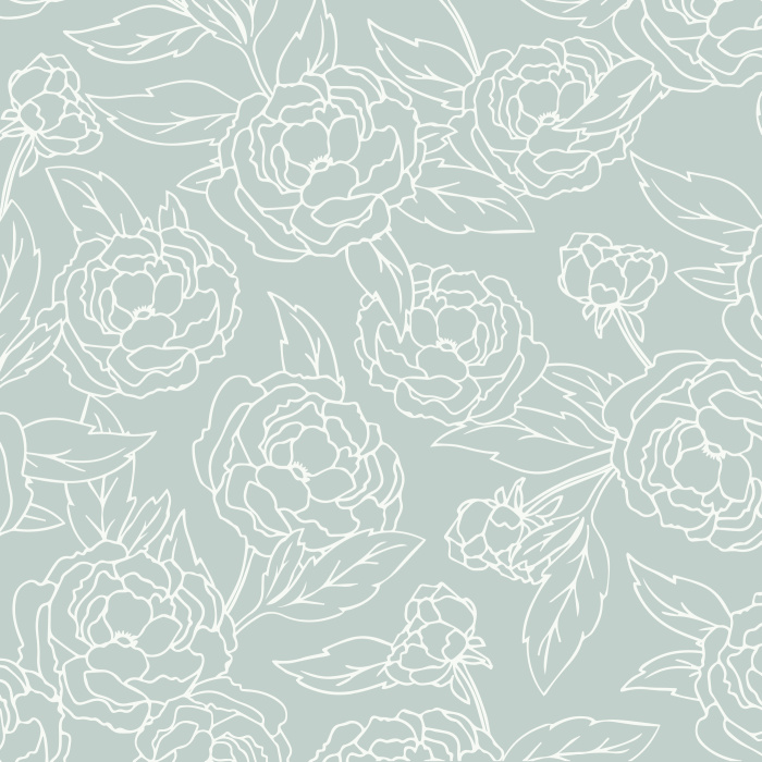Add a vintage touch to your home with our Outlined Peonies Peel And Stick Removable Wallpaper. 