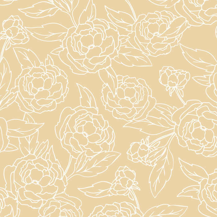 Add a vintage touch to your home with our Outlined Peonies Peel And Stick Removable Wallpaper.