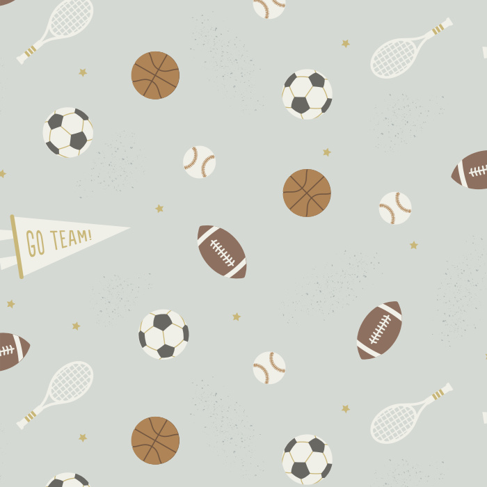 Celebrate the sports-lover in your life by decorating their walls with our Spry Sports Peel And Stick Removable Wallpaper!