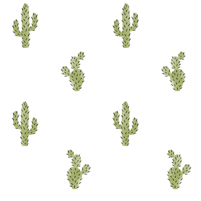 Our Cute Cactus Wallpaper is perfect for bringing the outdoors indoors!