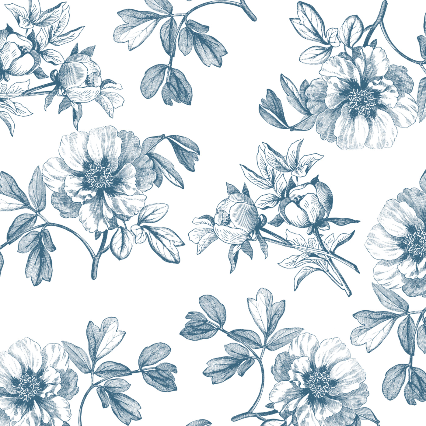 Vintage Peonies Peel And Stick Removable Wallpaper | Love vs. Design