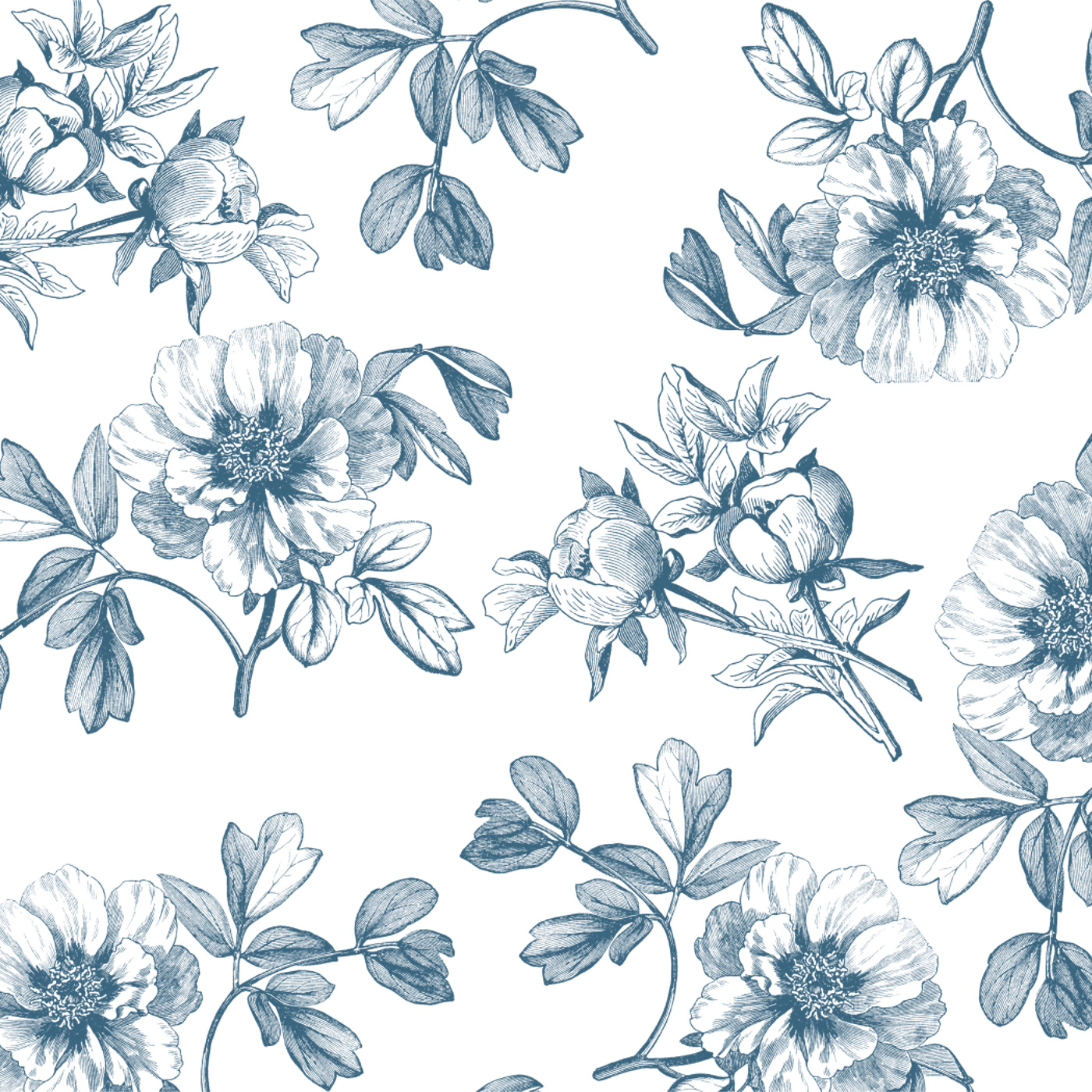 Vintage Peonies Wallpaper