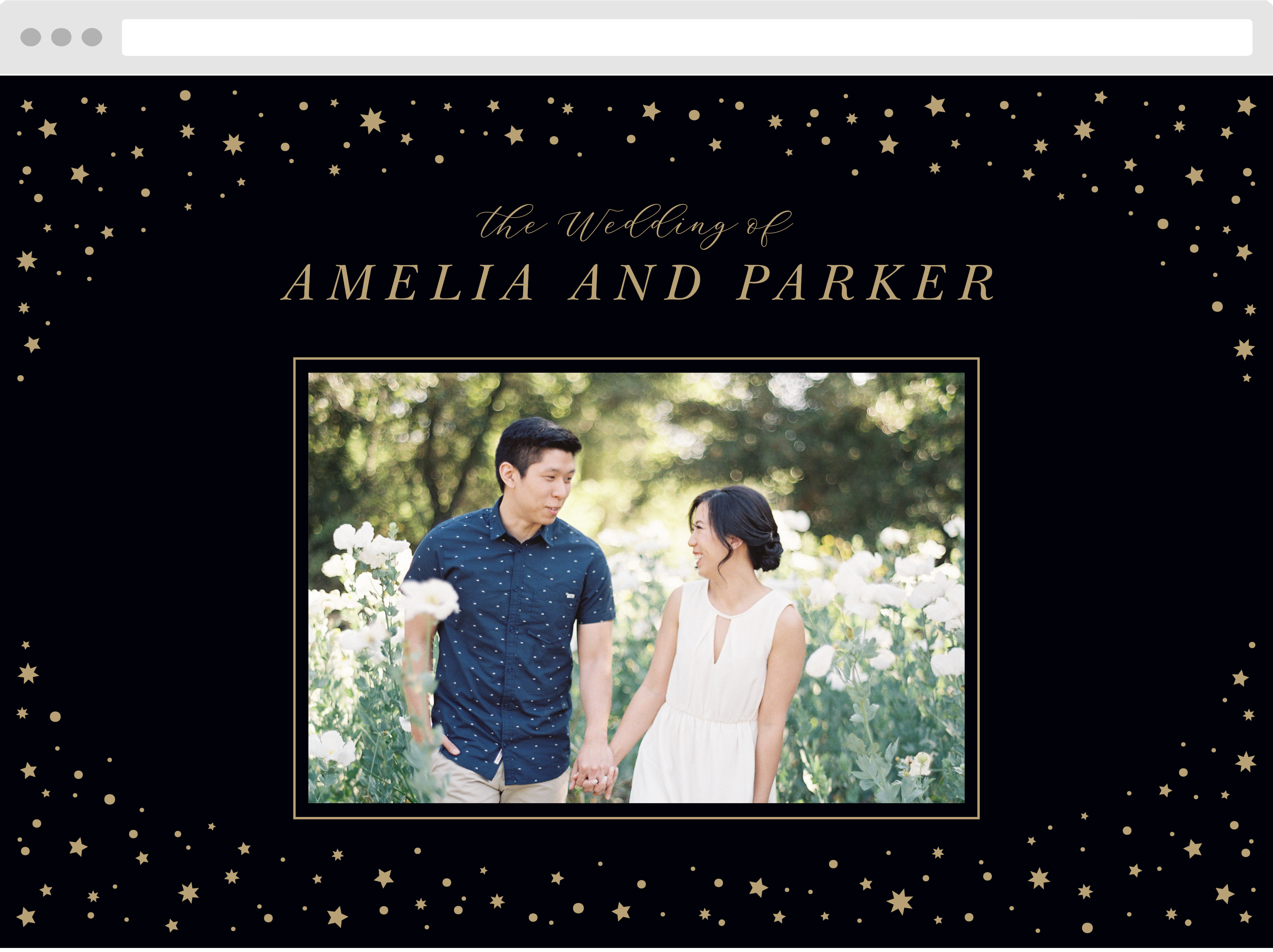 Shining Bright Wedding Website