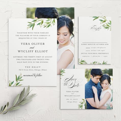 Elegant Vines Wedding Invitations