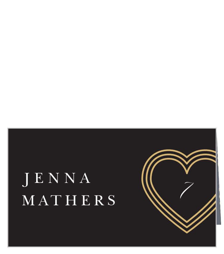 Modern Triple Hearts Place Cards