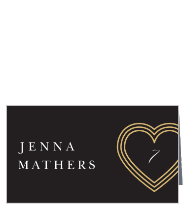Family and friends will have no issue finding their seats with the help of our Modern Triple Hearts Place Cards.
