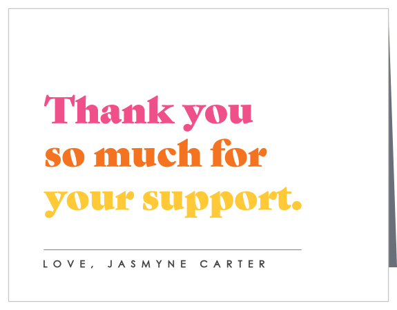 Let family and friends know how much you appreciated their presence at your celebration with our Looking Bright Graduation Thank You Cards.