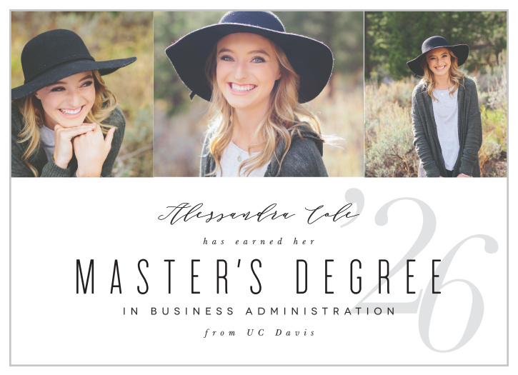 Our Master's Degree Graduation Announcements share your academic achievement with family and friends.