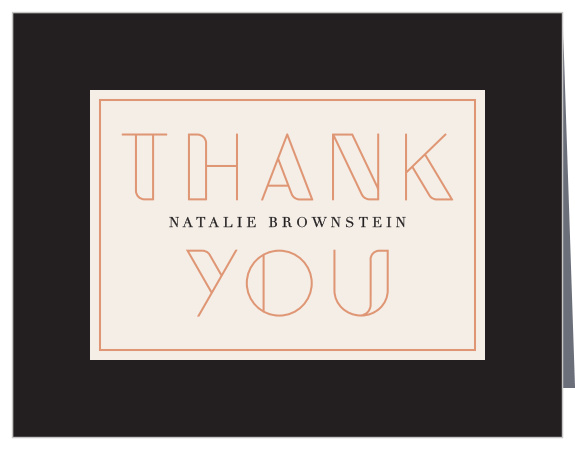 The support and presence of loved ones at your celebration meant a lot to you, show them your appreciation with our Outlined Grad Graduation Thank You Cards.