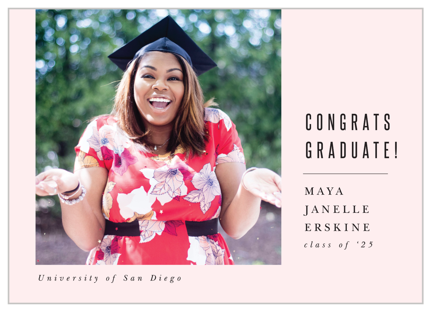 Outlined Simplicity Graduation Announcements