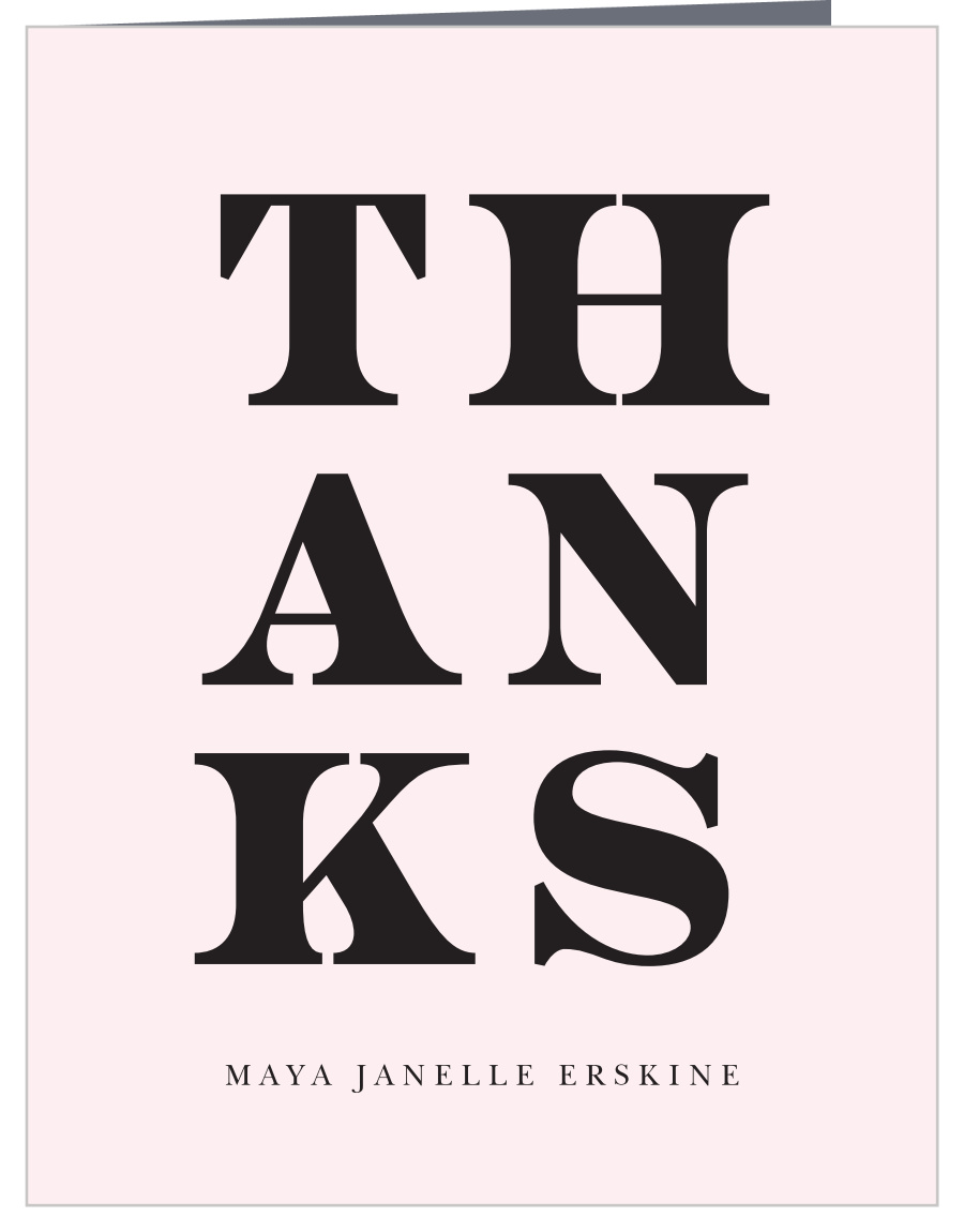 Outlined Simplicity Graduation Thank You Cards