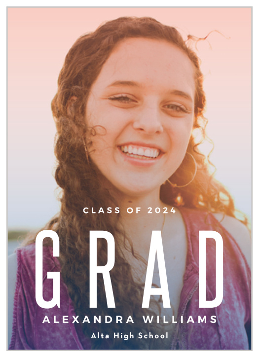 Our Gradient Poster Graduation Announcements share the news of your amazing achievement with family and friends.