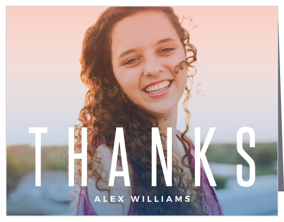 The presence of family and friends at your party meant a lot to you, show them your appreciation with our Gradient Poster Graduation Thank You Cards.