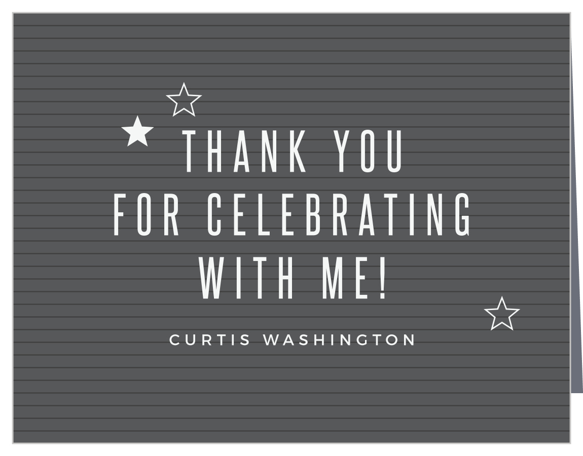 Letterboard Quad Graduation Thank You Cards