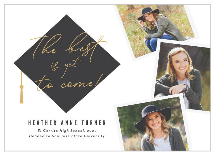 Our Overlapped Collage Graduation Announcements share the news of your academic achievement with family and friends.