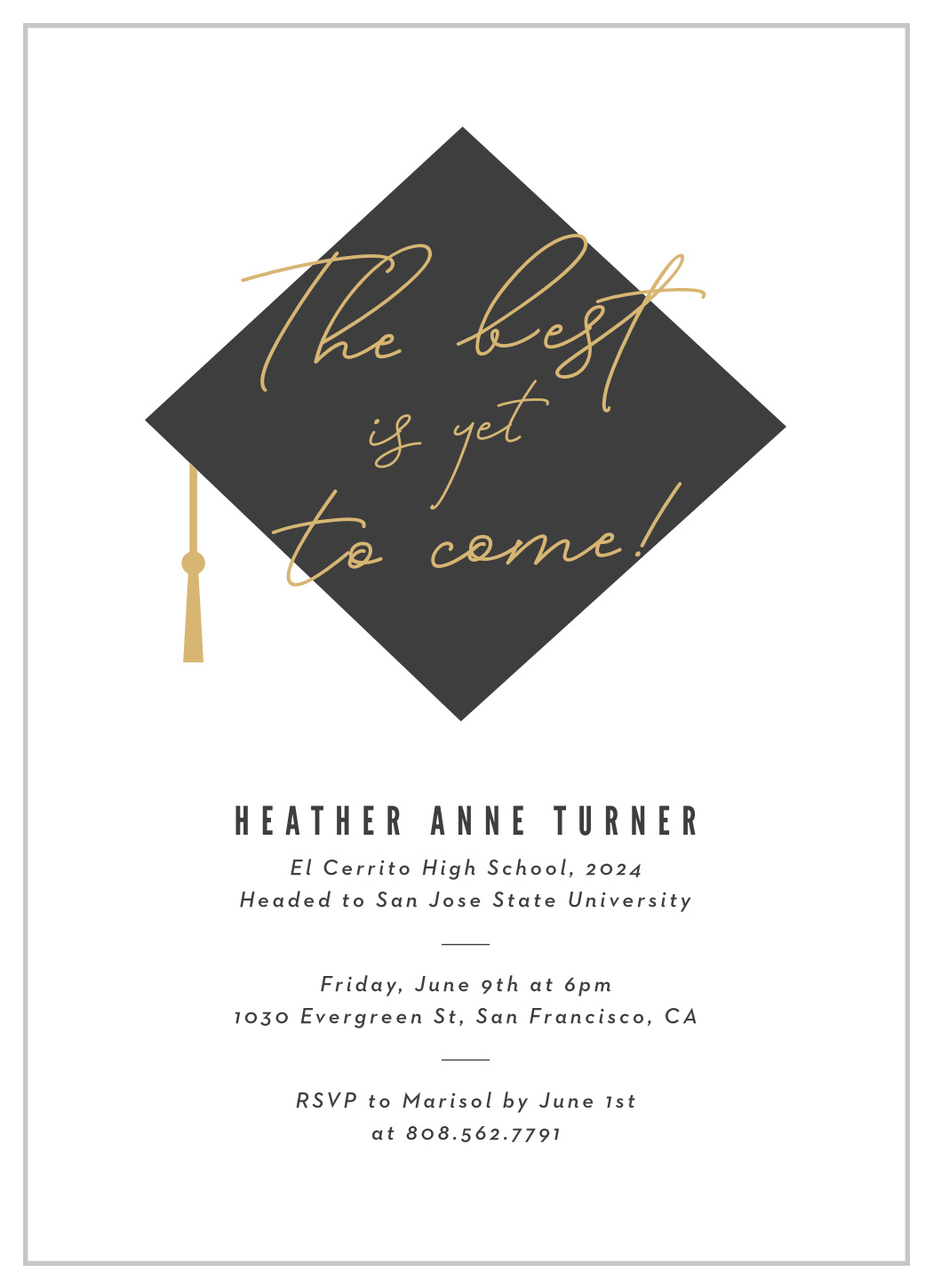 Overlapped Collage Graduation Invitations