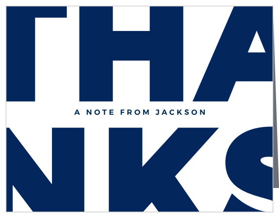 Express appreciation for the presence of family and friends at your celebration with our Oversized Year Graduation Thank You Cards.