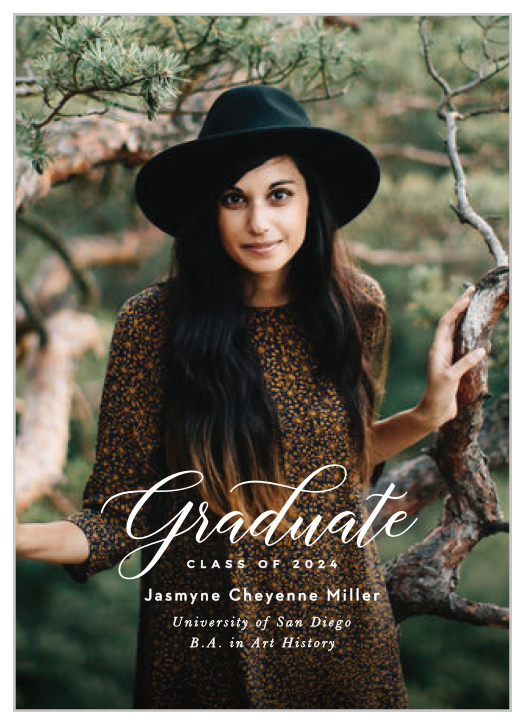 Spread the news of your amazing accomplishment with our Shining Student Graduation Announcements.