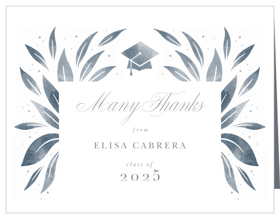 Thank your family and friends for their unconditional support with our Flourish Foliage Graduation Thank You Cards!
