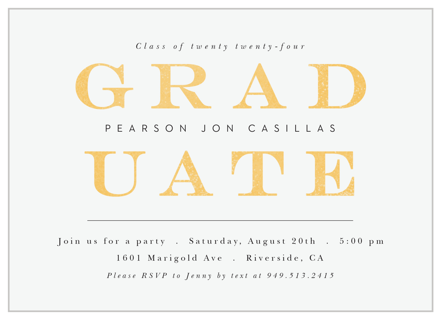 Simply Stacked Graduation Invitations
