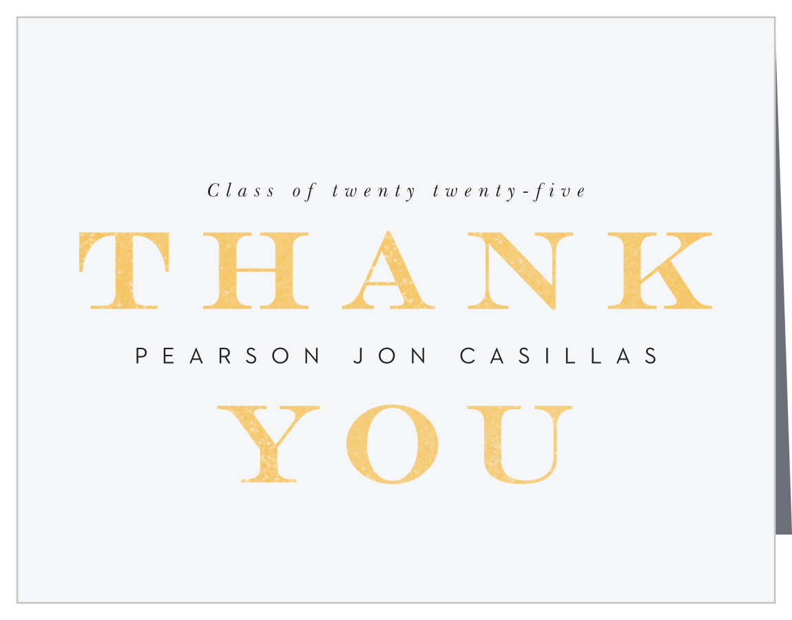 Simply Stacked Graduation Thank You Cards