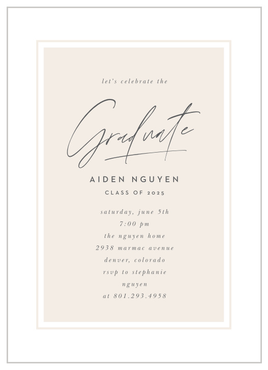 You’ve worked hard for this, so make your graduation celebration a memorable one with our Classic Keepsake Graduation Invitations.