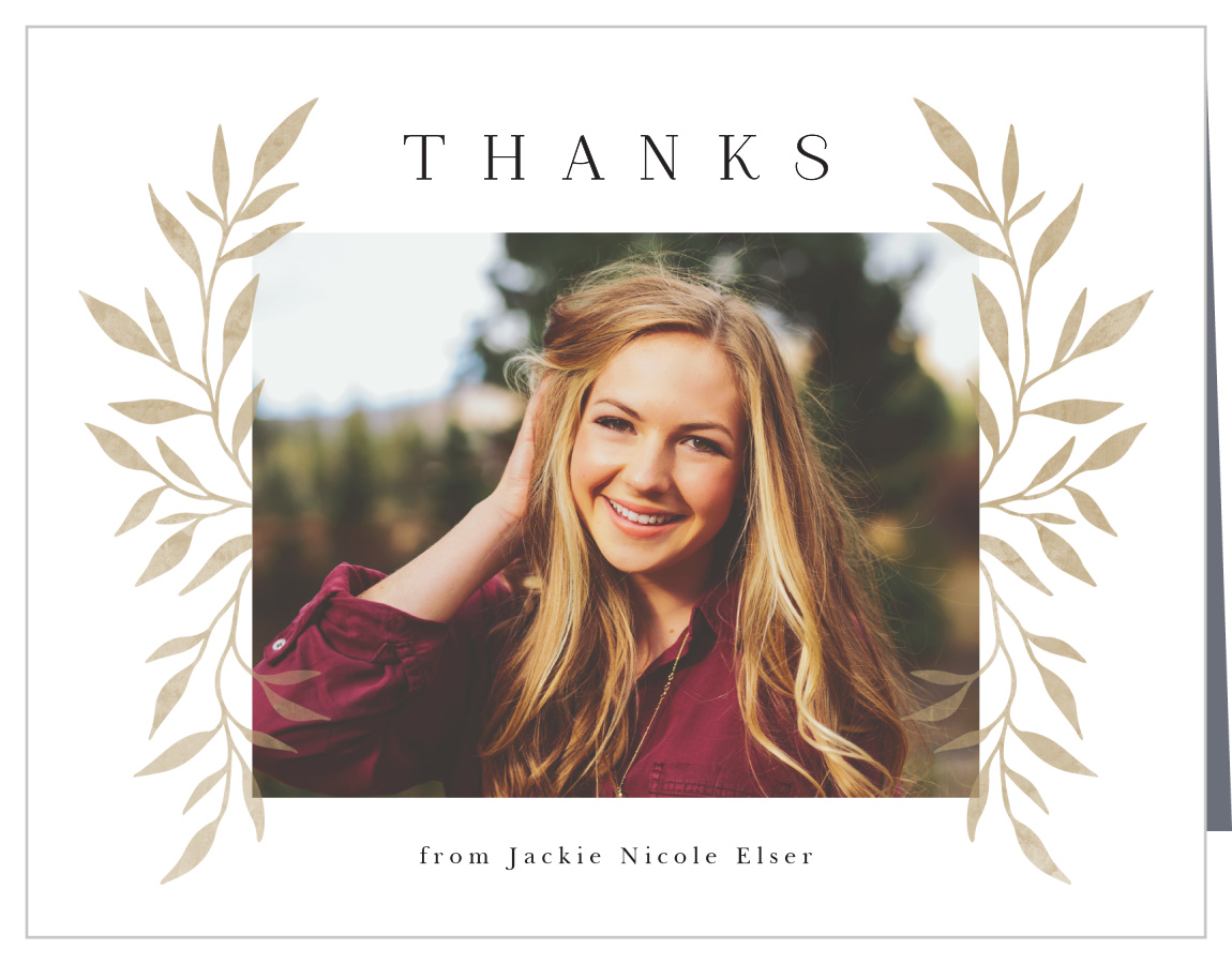 Wild Leaves Graduation Thank You Cards