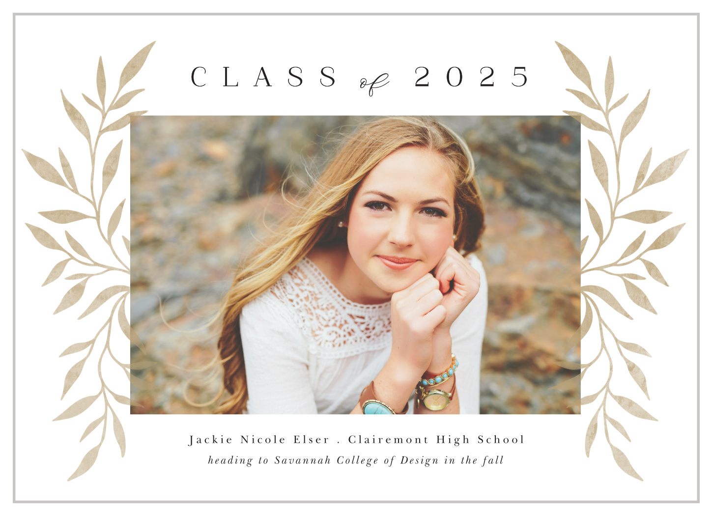 Wild Leaves Graduation Announcements