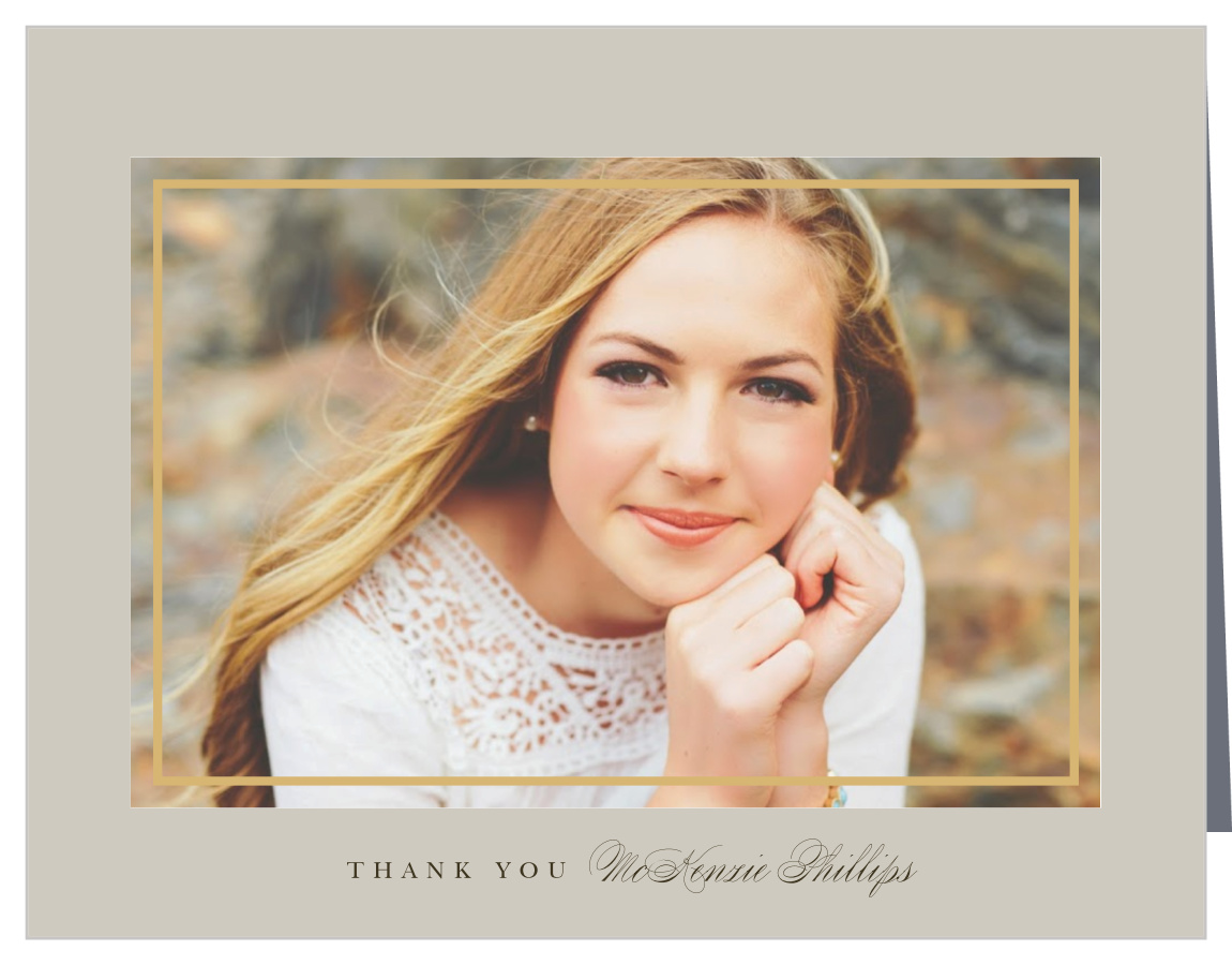 Framed Pattern Graduation Thank You Cards