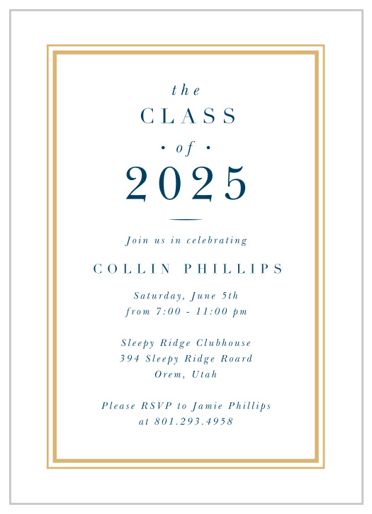 Celebrate your academic achievement with family and friends when you send out our Traditional Duo Graduation Invitations.