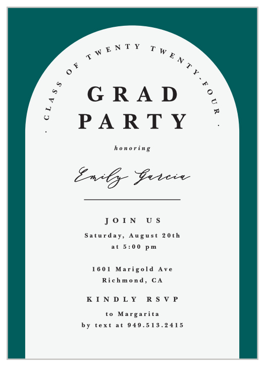 Our Triumphant Arch Graduation Invitations gather family and friends together to celebrate your latest accomplishment. 