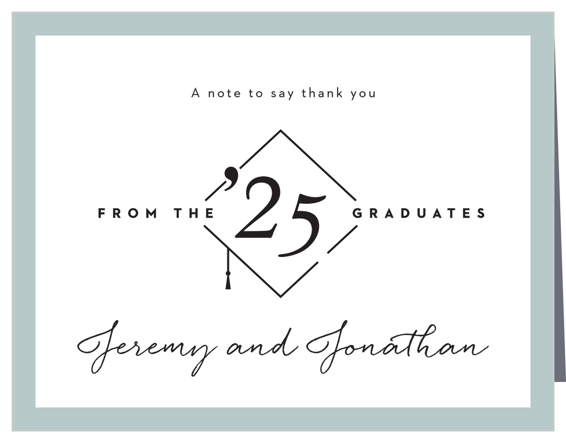 Twin Congrats Graduation Thank You Cards