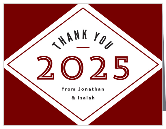 Send a word of gratitude to all your supporters in style with our Twin Portraits Graduation Thank You Cards.