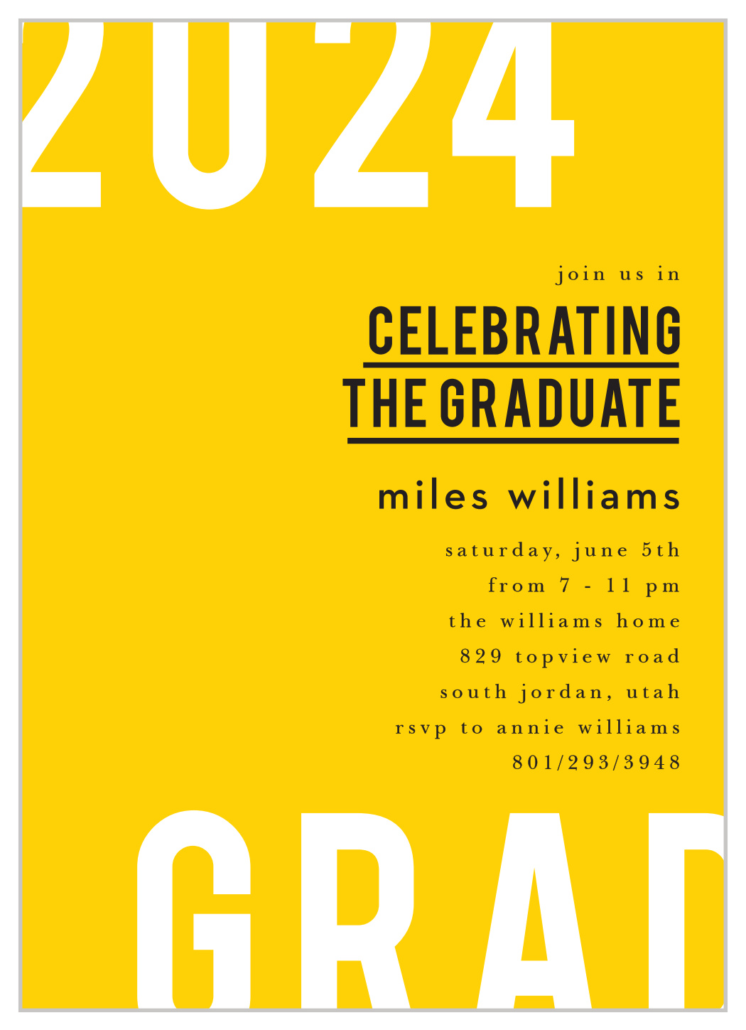 Bold Poster Graduation Invitations