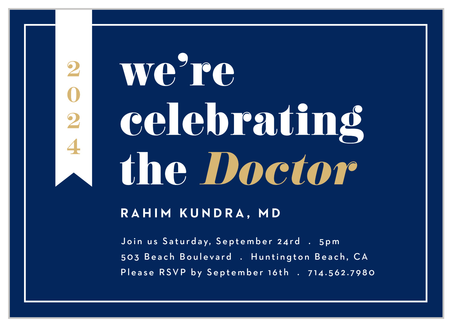 There's A Doctor Graduation Invitations