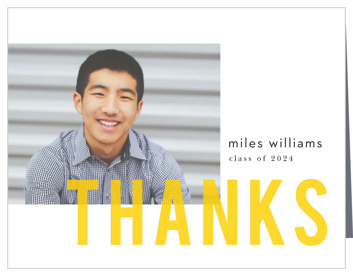 Bold Poster Graduation Thank You Cards