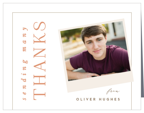 Thank your loved ones are supporting you throughout your endeavors, with our Circled Year Graduation Thank You Cards!