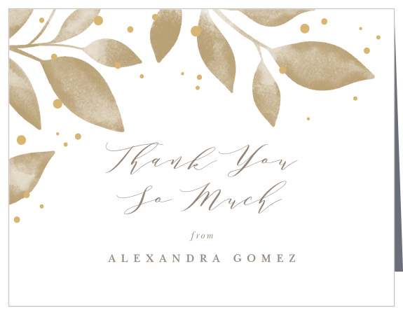 Let family and friends know how much you appreciate them with our Draping Foliage Graduation Thank You Cards.
