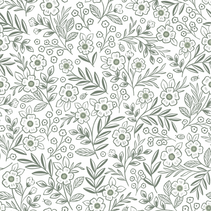 Design a soft, playful atmosphere with our Garden Flora Peel And Stick Removable Wallpaper.