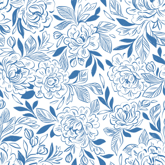 Add a modern, minimalist, floral touch to any space with our lovely Sketched Rose Peel And Stick Removable Wallpaper!