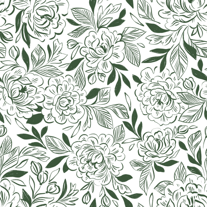 Add a modern, minimalist, floral touch to any space with our lovely Sketched Rose Peel And Stick Removable Wallpaper!