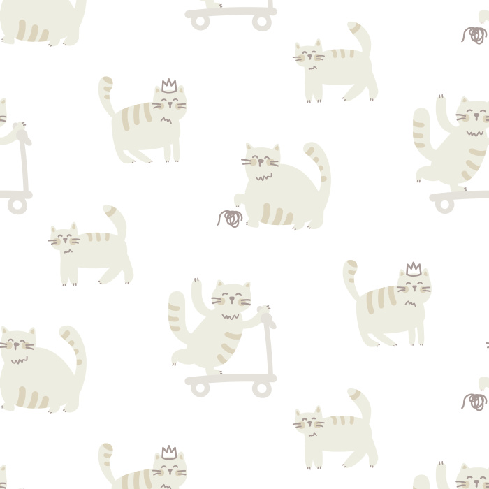 Design the purrfect room for your child with our Fun Kittens Peel And Stick Removable Wallpaper. 