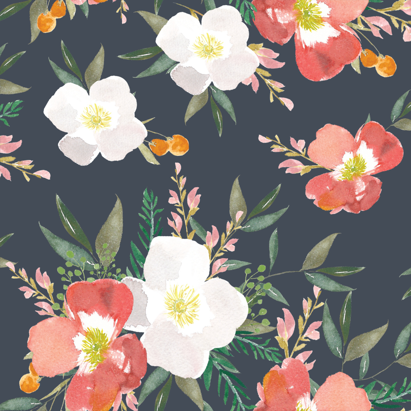 Watercolor Roses Wallpaper