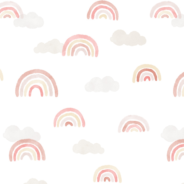Add a touch of joy and happiness to your child's room with our Rainbow Sky Peel And Stick Removable Wallpaper.